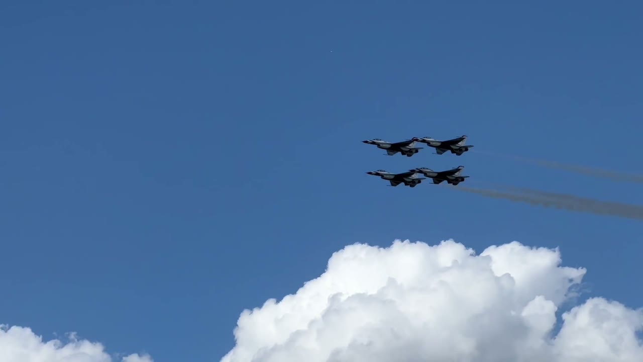 Military fighter jets in formation